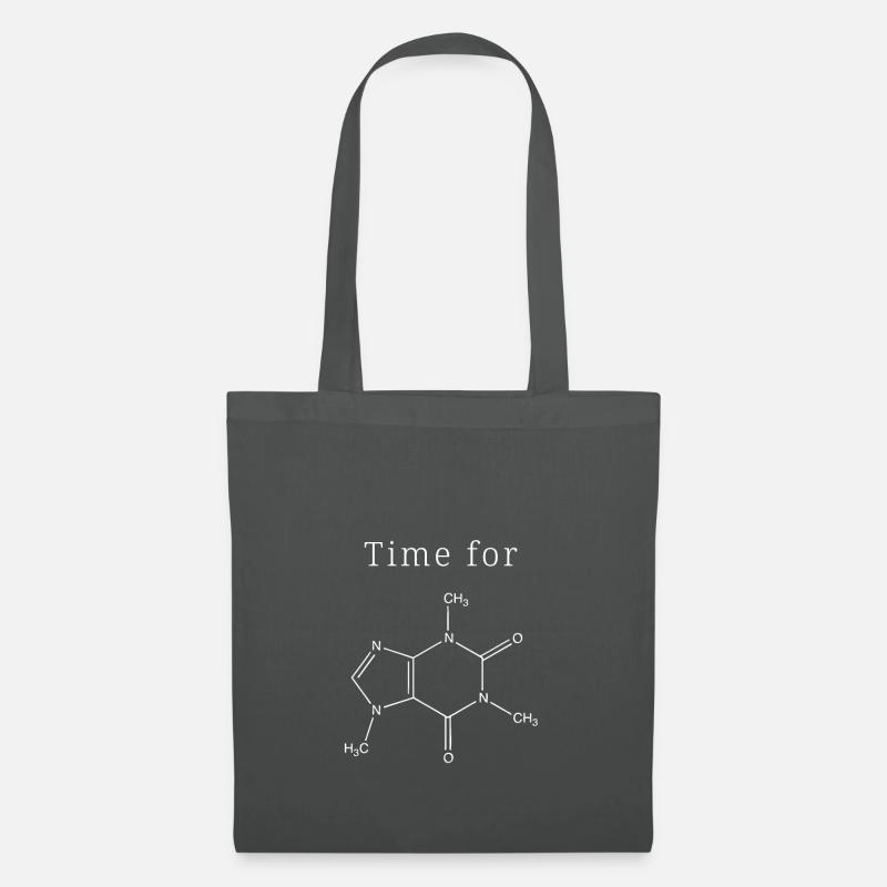Time for Caffeine Chemistry Molecule - Tote Bag - graphite grey