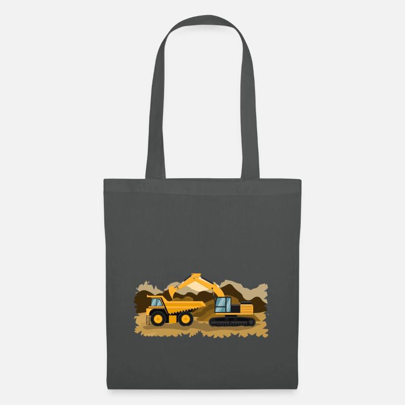 Bagger Kipper Geschenk Geschenkidee - Stoffbeutel - Graphite
