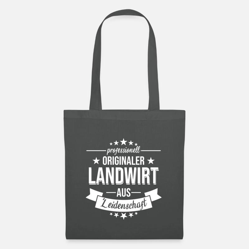 Landwirt Bauer Spruch Beruf Bauernhof Geschenk - Stoffbeutel - Graphite