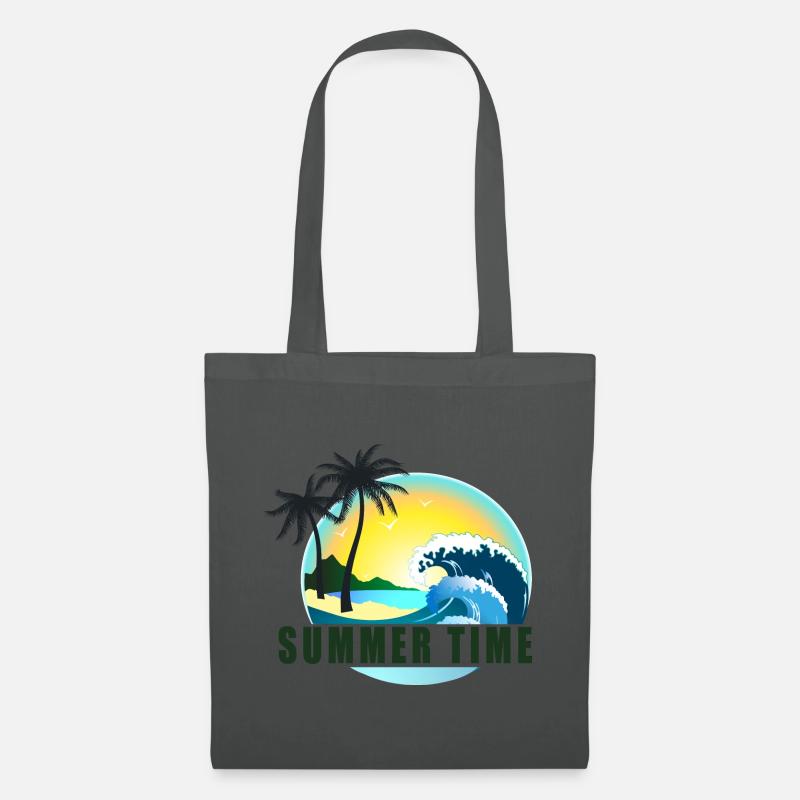 Summertime beach panorama - Tote Bag - graphite grey