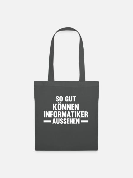Programmieren Codieren Programmierer Geschenk - Stoffbeutel - Graphite