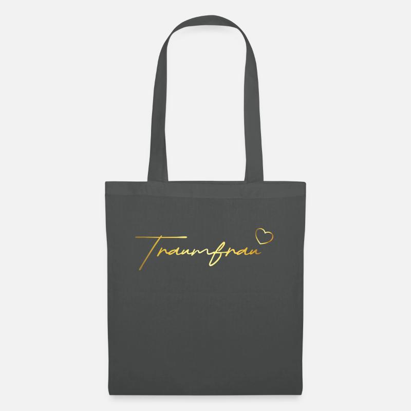 Traumfrau Geschenk in gold - Stoffbeutel - Graphite
