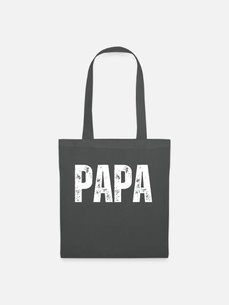 Papa Vater Vaterschaft - Stoffbeutel - Graphite
