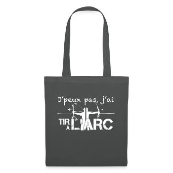 J'peux pas, j'ai Tir à l'Arc - Sac en tissu - gris graphite - Devant
