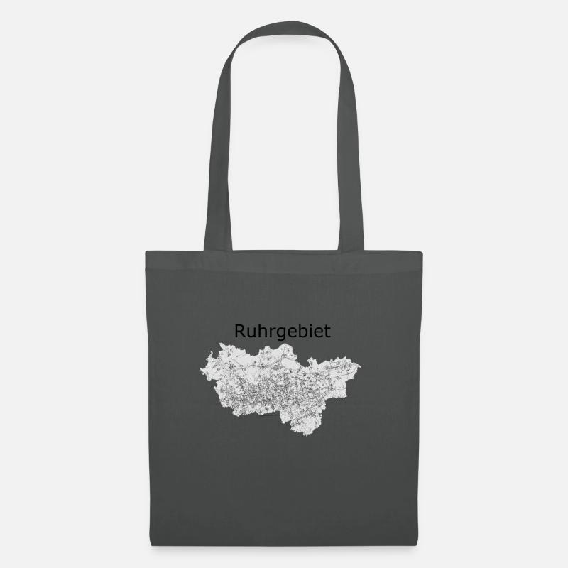 stylized road map Ruhrgebiet - Tote Bag - graphite grey