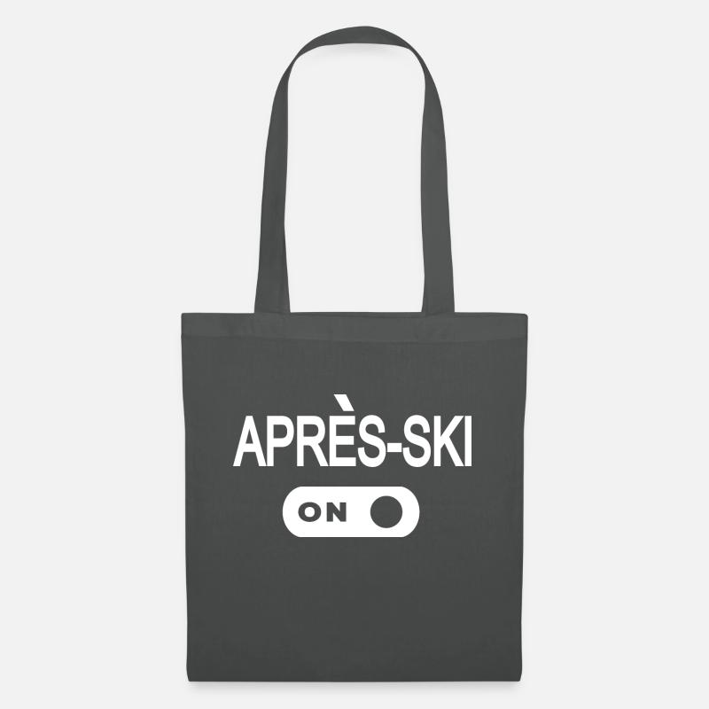 Ski Skiing Après-Ski - Stoffbeutel - Graphite