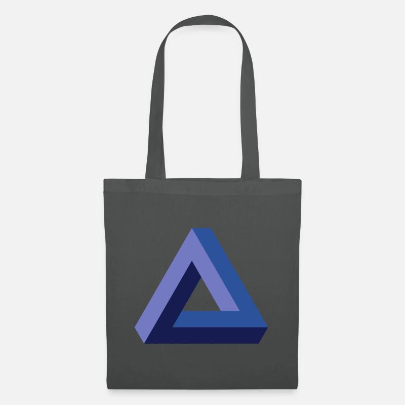 Optical illusion triangle - Tote Bag - graphite grey