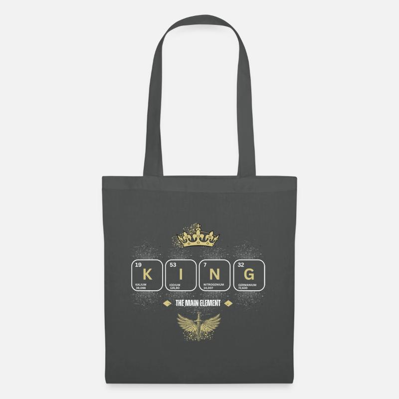 KING The Main Element mit Krone und Schwert - Stoffbeutel - Graphite