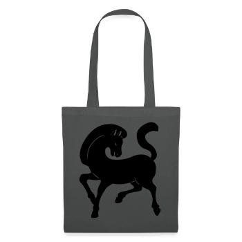 Image d’ombre de cheval année du cheval - Sac en tissu - gris graphite - Devant