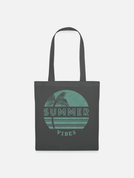 Retro-Sommer-Vibes - Stoffbeutel - Graphite