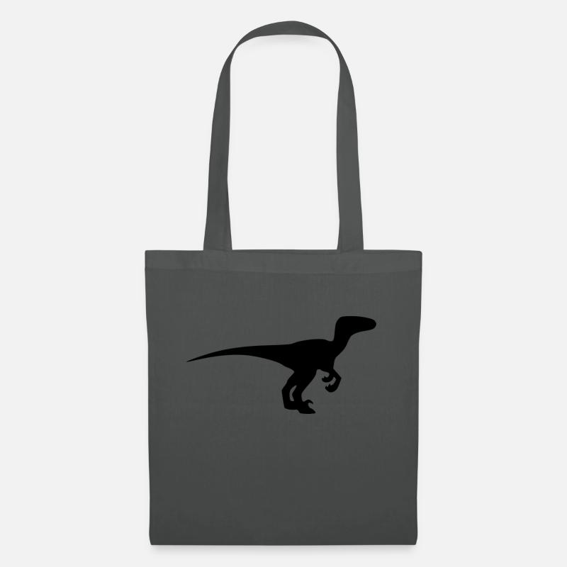 Dinosaurier Velociraptor - Stoffbeutel - Graphite