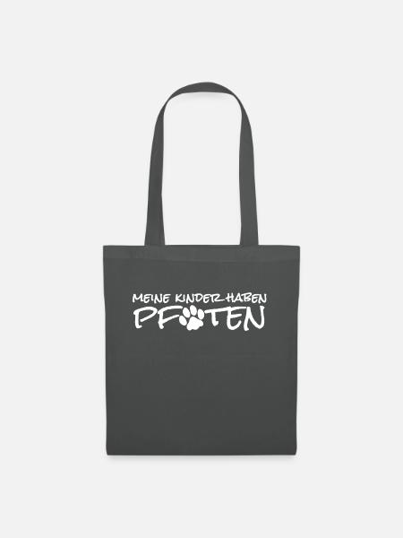 Meine Kinder haben Pfoten - Stoffbeutel - Graphite