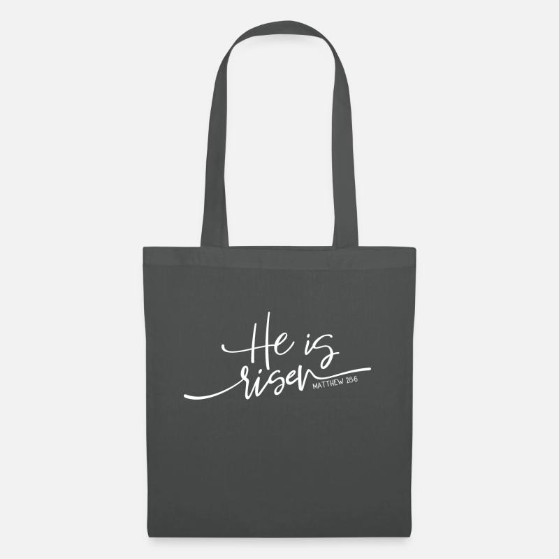 He Is Risen Matthew - Tote Bag - graphite grey