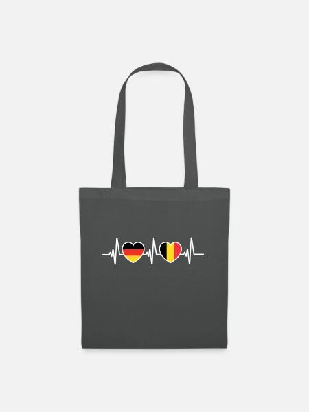 Deutschland und Belgien belgisch Flaggen Patriot - Stoffbeutel - Graphite