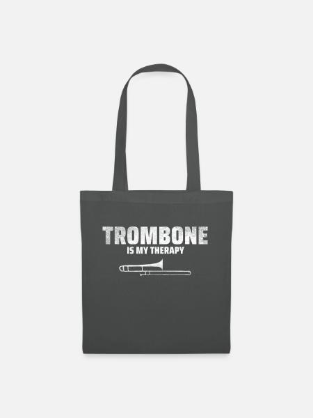 funny trombone - Tote Bag - graphite grey