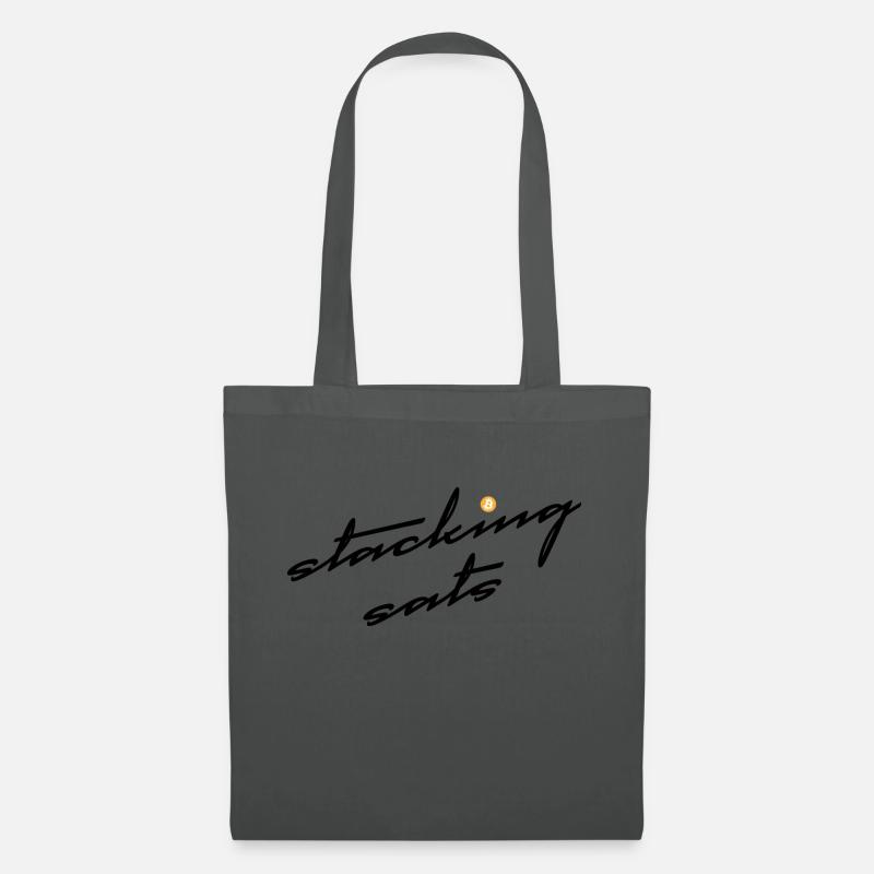 Bitcoin Stacking Sats - Stoffbeutel - Graphite