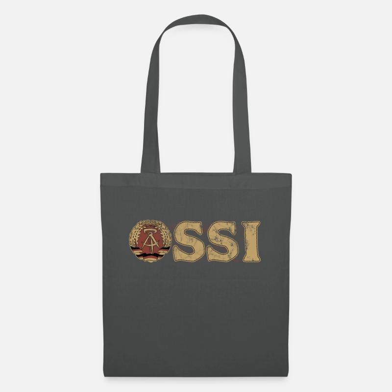 Ossi, DDR, Wappen, Osten, Geschenk - Stoffbeutel - Graphite