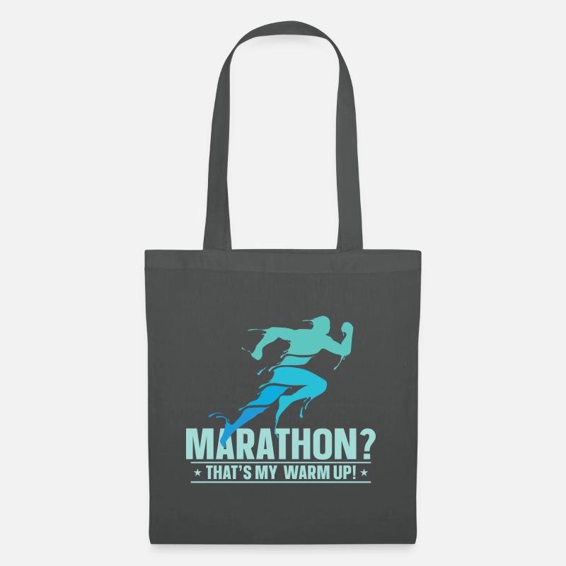 Marathon Marathonlauf Marathonläufer Geschenk - Stoffbeutel - Graphite