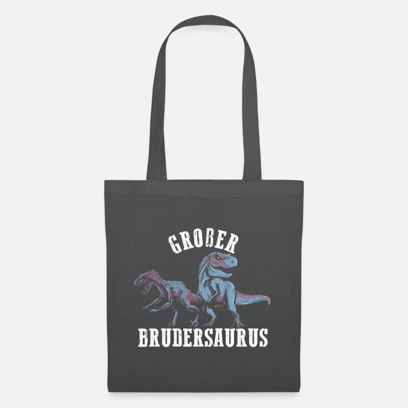 Großer Brudersaurus T-Rex Dino Geschenk Großer Bru - Stoffbeutel - Graphite