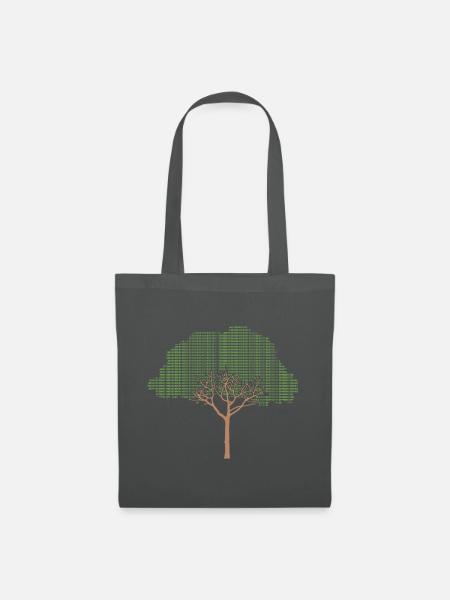 Binary Tree Admin Hacker Coder Programmierer - Stoffbeutel - Graphite