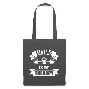 L’haltérophilie est ma thérapie - Sac en tissu - gris graphite - Devant
