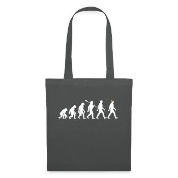 Evolution - Karneval - Narrenkappe - Verkleidung - Stoffbeutel - Graphite - Vorne