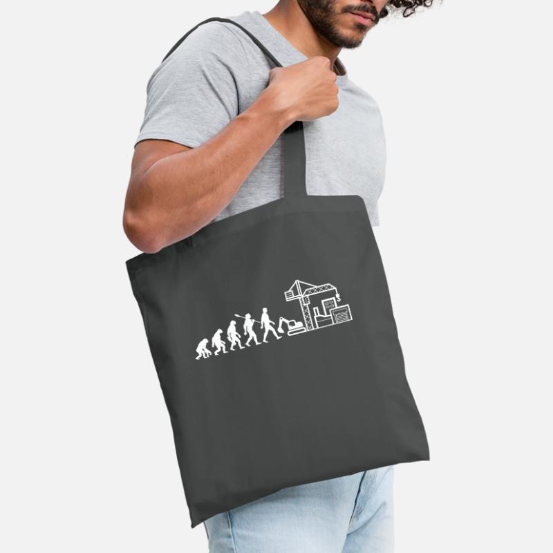 Evolution - Construction Site - Construction Worker Tote Bag