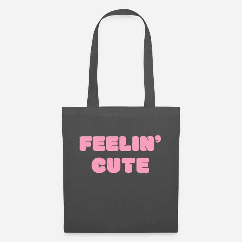 feelin cute - Stoffbeutel - Graphite