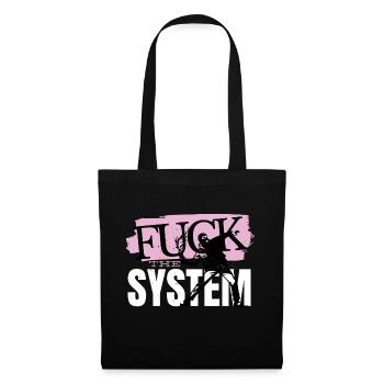 Fuck le système - Sac en tissu - noir - Devant
