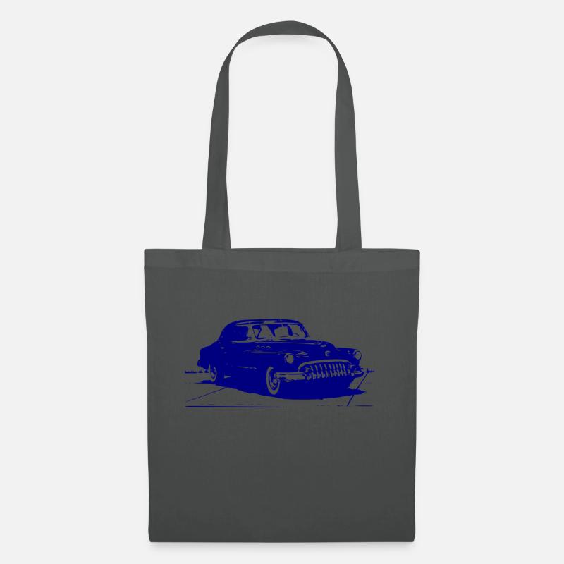 Old Timer in blau - Stoffbeutel - Graphite