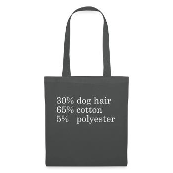 30 % dog hair, 65% cotton, 5% ployester - Stoffbeutel - Graphite - Vorne