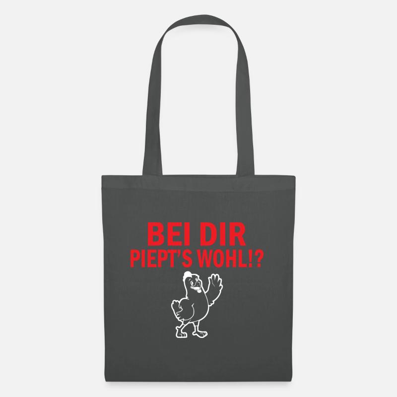 Bei dir Piept´s wohl - Stoffbeutel - Graphite