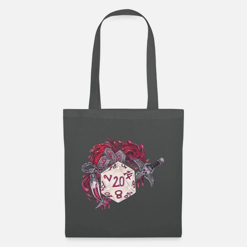 Rollenspiel Tabletop D20 Würfel Bloodhunter - Stoffbeutel - Graphite