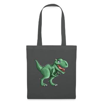 T-rex Tyrannosaurus Rex Dino Illustration - Tote Bag - graphite grey - Front