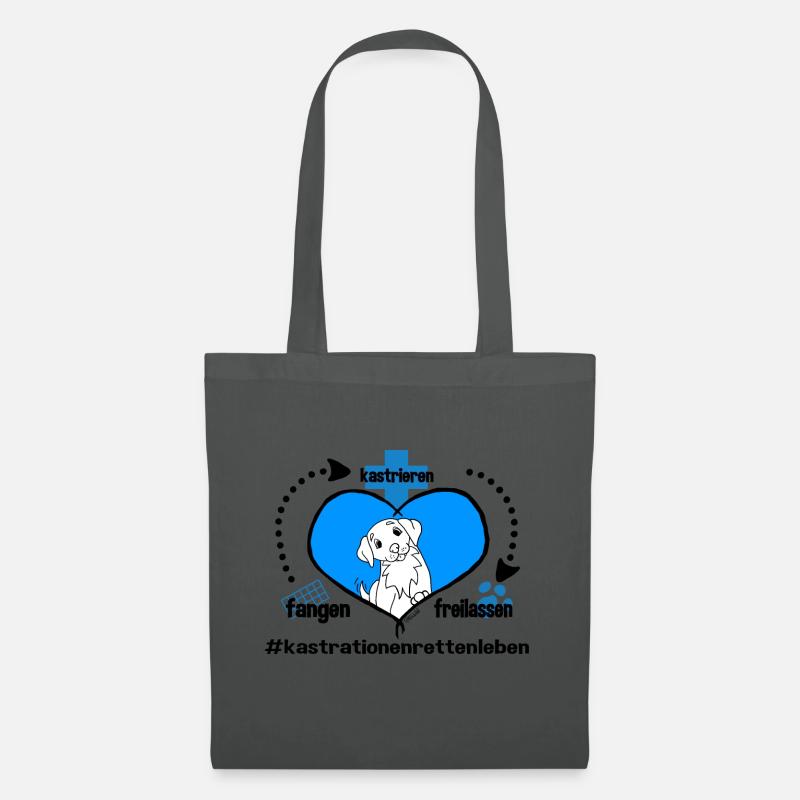 Tierschutz-Spendenaktion - Stoffbeutel - Graphite