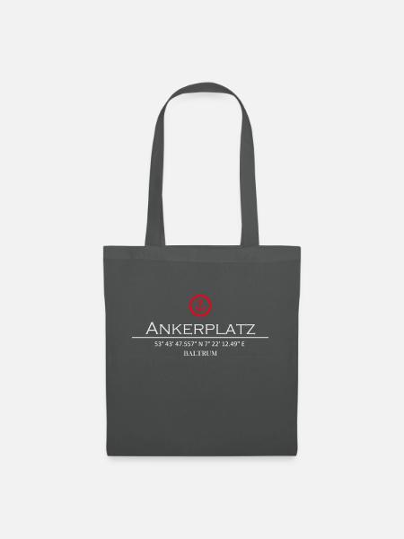Ankerplatz Baltrum - Stoffbeutel - Graphite
