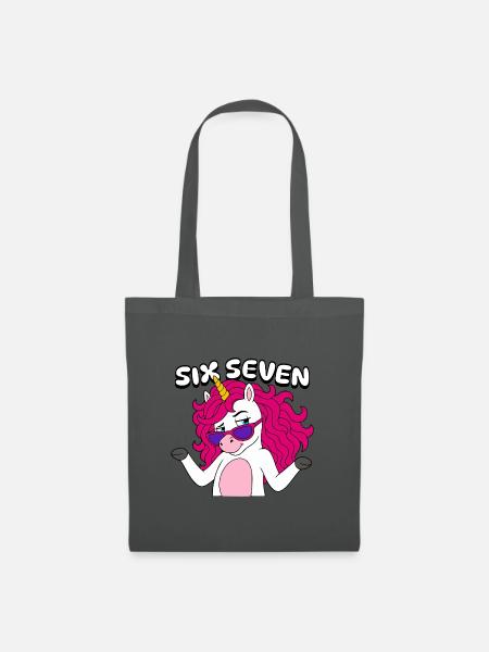 Six Seven Unicorn  - Stoffbeutel - Graphite