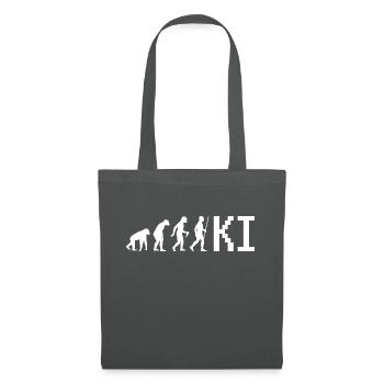 Informatik Evolution Geschenk - Stoffbeutel - Graphite - Vorne