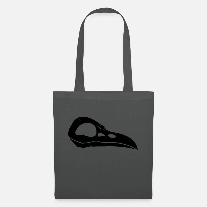 Rabenschädel | Crow Skull - Stoffbeutel - Graphite