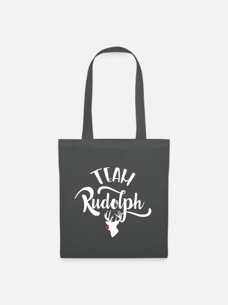Team Rudolph Rentier Rudolf Weihnachten Geschenk - Stoffbeutel - Graphite