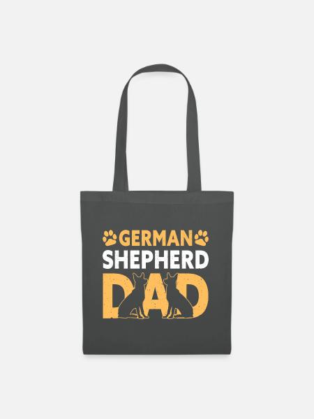 German Shepherd Dad Father - Stoffbeutel - Graphite