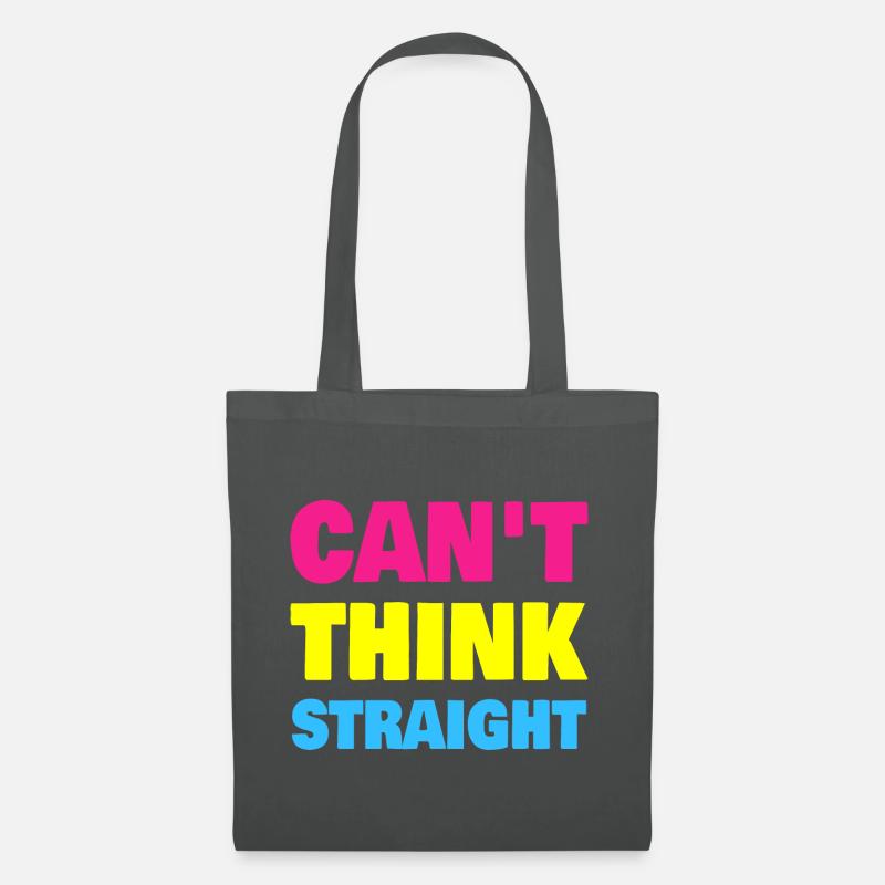 Can't Think Straight Pansexual LGBT Pan Pride - Stoffbeutel - Graphite