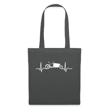 Cool parents ride cargo bike - heart curve - Tote Bag - graphite grey - Front