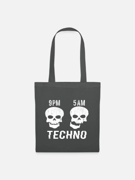 Techno meme - Stoffbeutel - Graphite