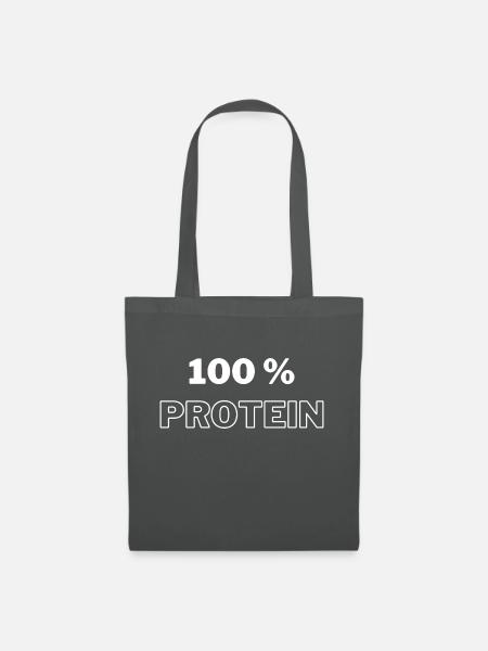 100 % Protein - Stoffbeutel - Graphite
