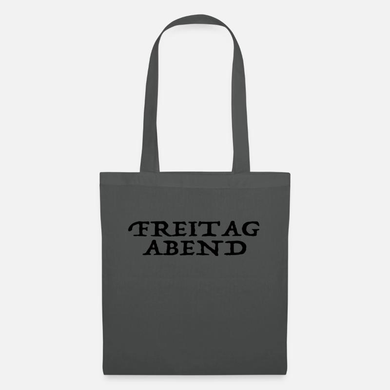 Freitag-Abend Schwarz - Stoffbeutel - Graphite