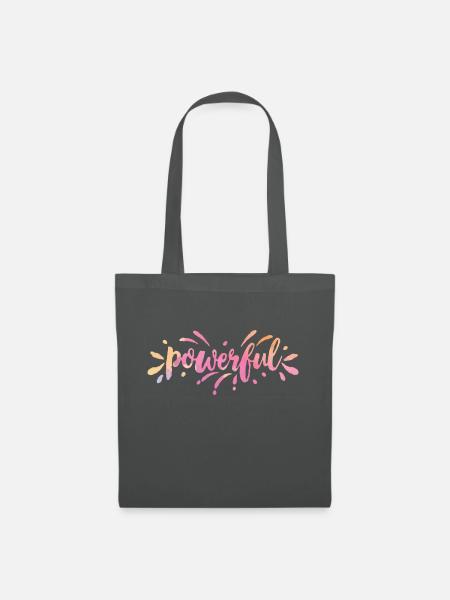 Powerful byseehasdesign - Stoffbeutel - Graphite