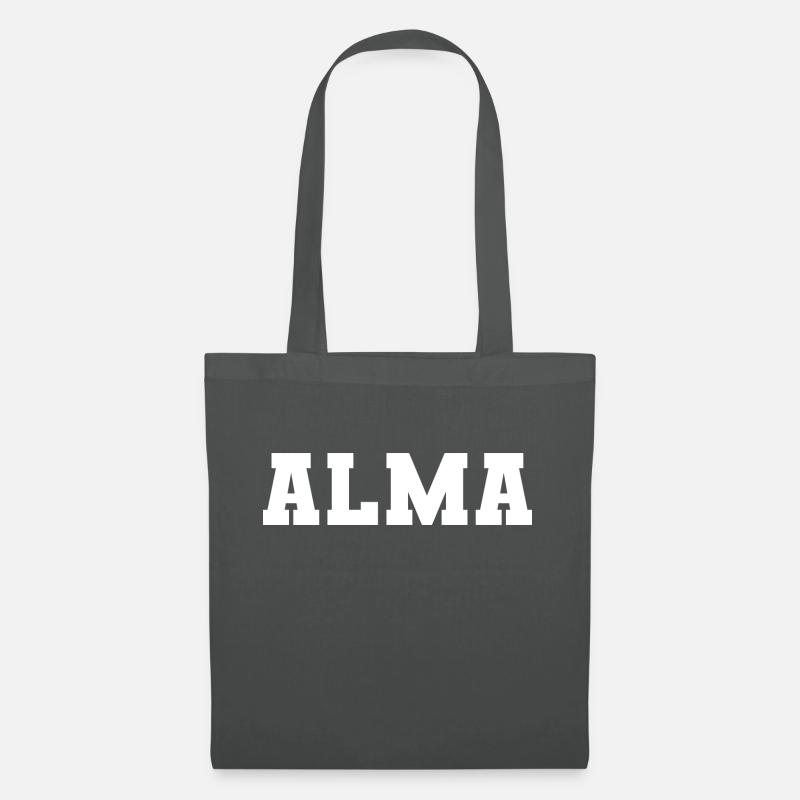 Name - Alma - Stoffbeutel - Graphite