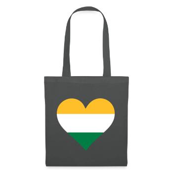 Un coeur pour l Inde - Sac en tissu - gris graphite - Devant