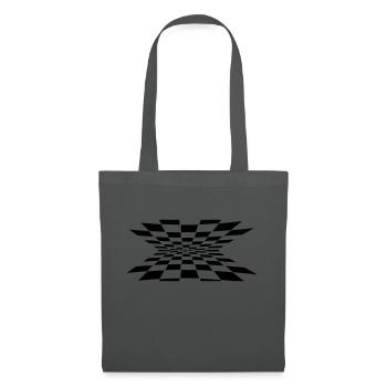 3D cube pattern black - Tote Bag - graphite grey - Front